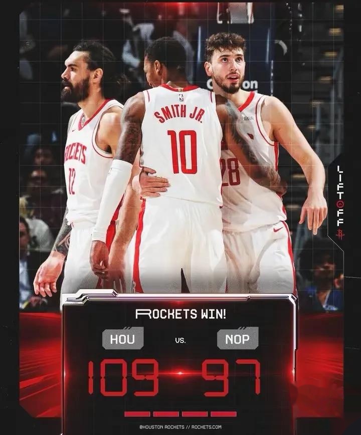 火箭迎新赛季首胜